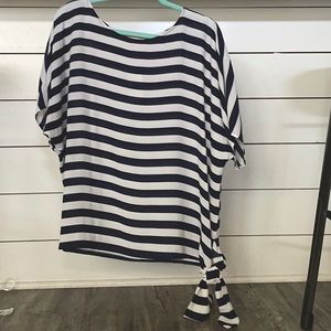 Striped flowy shirt